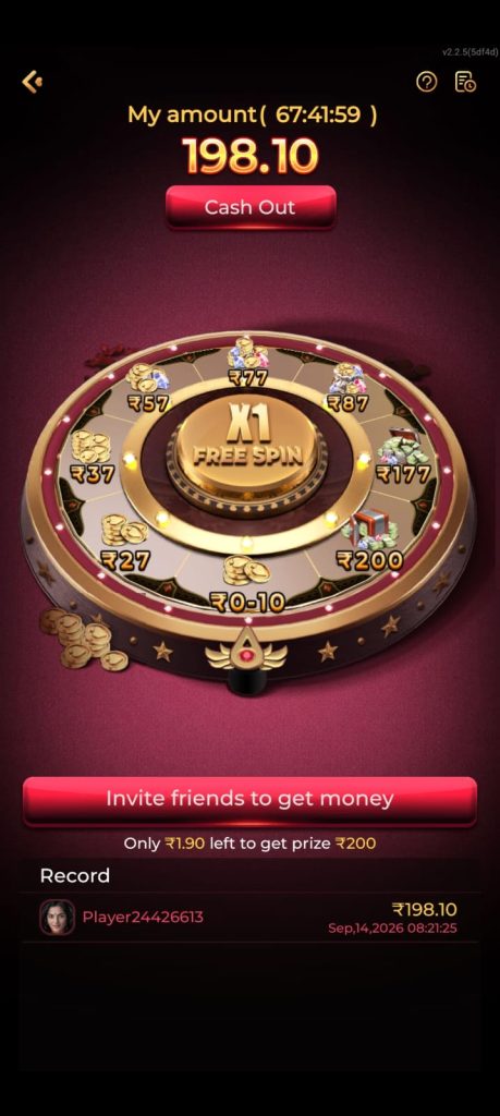 BONU1 Game free spin wheel with coins and reward amounts